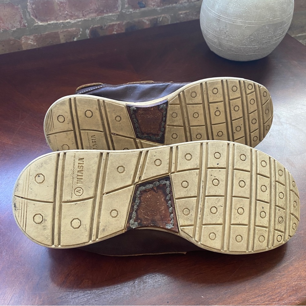 Visvim Brown Leather Boat Shoes Men's Size 9 - Picture 8 of 9